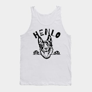 German Shepherd Cute Hello Tank Top